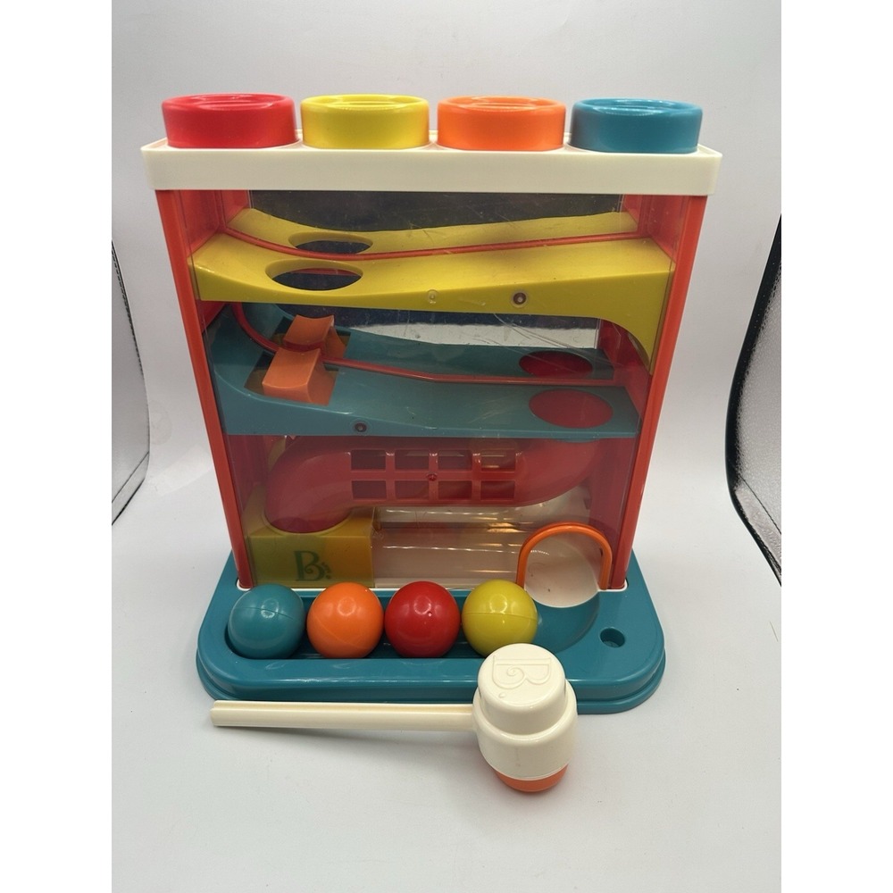 B. toys Whacky Ball Pound-a-Ball Activity Toy Multicolor Hammer 12+ Months